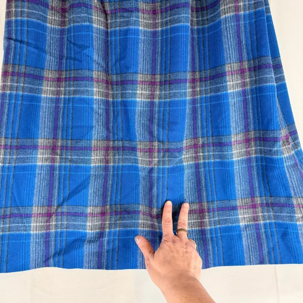 PENDLETON Women’s Size 14 Skirt Midi length Lined 100% Wool Plaid VINTAGE 80s